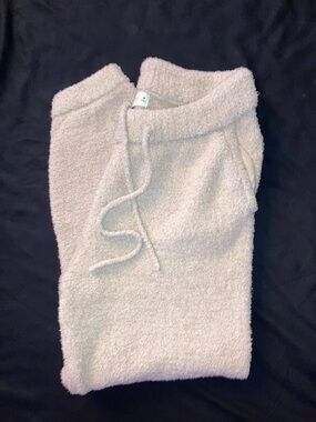 Abercrombie & Fitch Plush Drawstring Lounge Pants - Light Beige